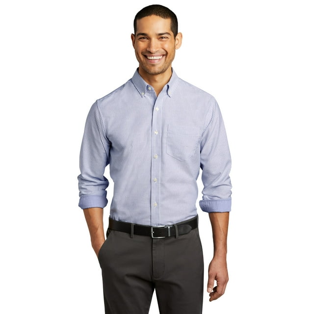 Port Authority Chemise à Rayures Oxford SuperPro pour Hommes - W657