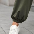 thumbnail image 4 of Gyexs Barrel Sweatpants Women High Elastic Waist Flowy Sweater Pants High Waisted Athletic Joggers with Drawstring, Army Green, Size L, 4 of 8