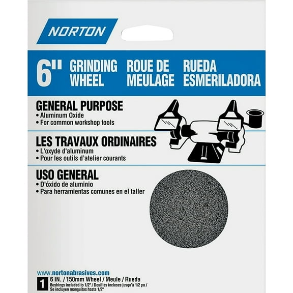 Norton Abrasives Grinding Wheel, T1, 6x3/4x1, AO, 36/46G, Brn 07660788245