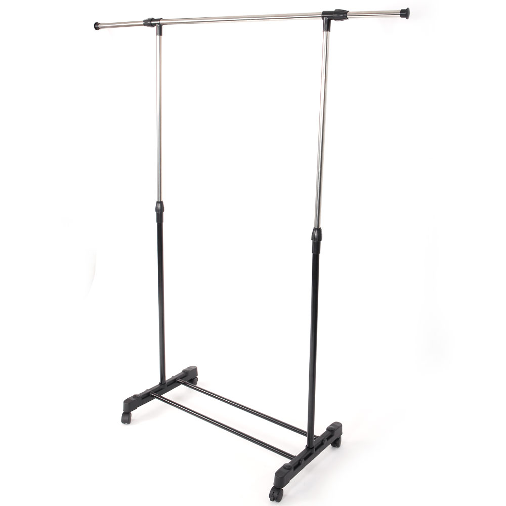 Singlebar Vertical & Horizontal Stretching Stand Clothes Rack with