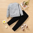 thumbnail image 6 of newwalpole Girls Clothes, Girls Outfits Cartoon Sweatshirt Tops and Leggings Sweatpants 2 Piece Fall Winter Clothes Set Gray for Size 5-6 Years, 6 of 9