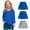Blue#1, variant on SuTry Three Piece Children Blouses Trendy Leisure Solid Color Long Sleeve Round Neck T-Shirt Soft Comfy Fabric Fall Base Tops(Black,3 Years)