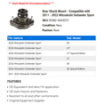 thumbnail image 2 of Rear Shock Mount - Compatible with 2011 - 2022 Mitsubishi Outlander Sport 2012 2013 2014 2015 2016 2017 2018 2019 2020 2021, 2 of 2