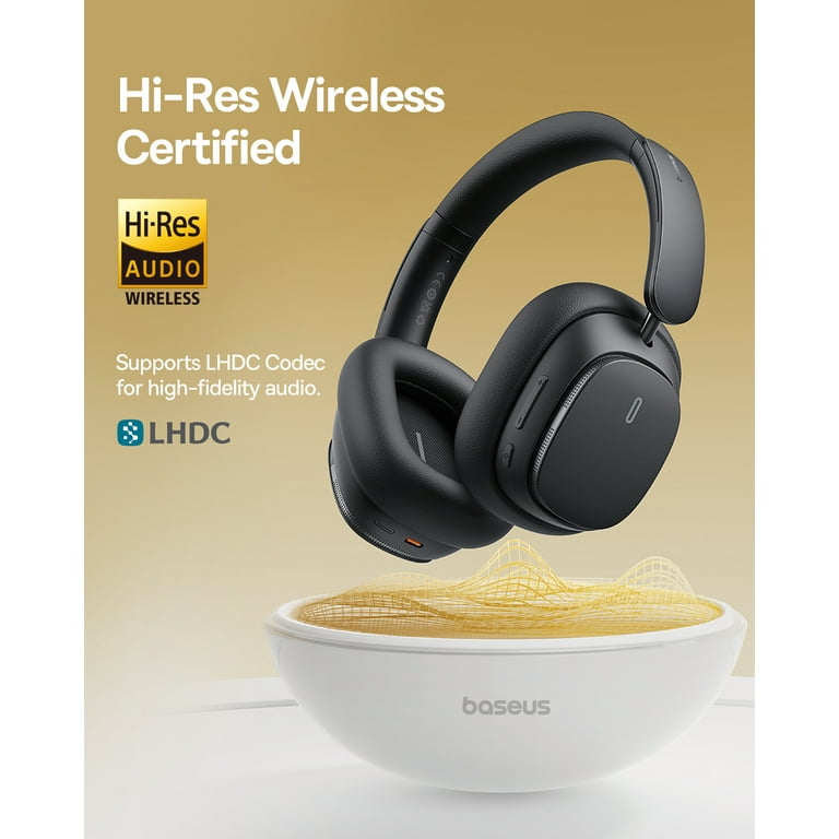 Baseus Wireless Noise Cancelling Headphones, Bluetooth Over