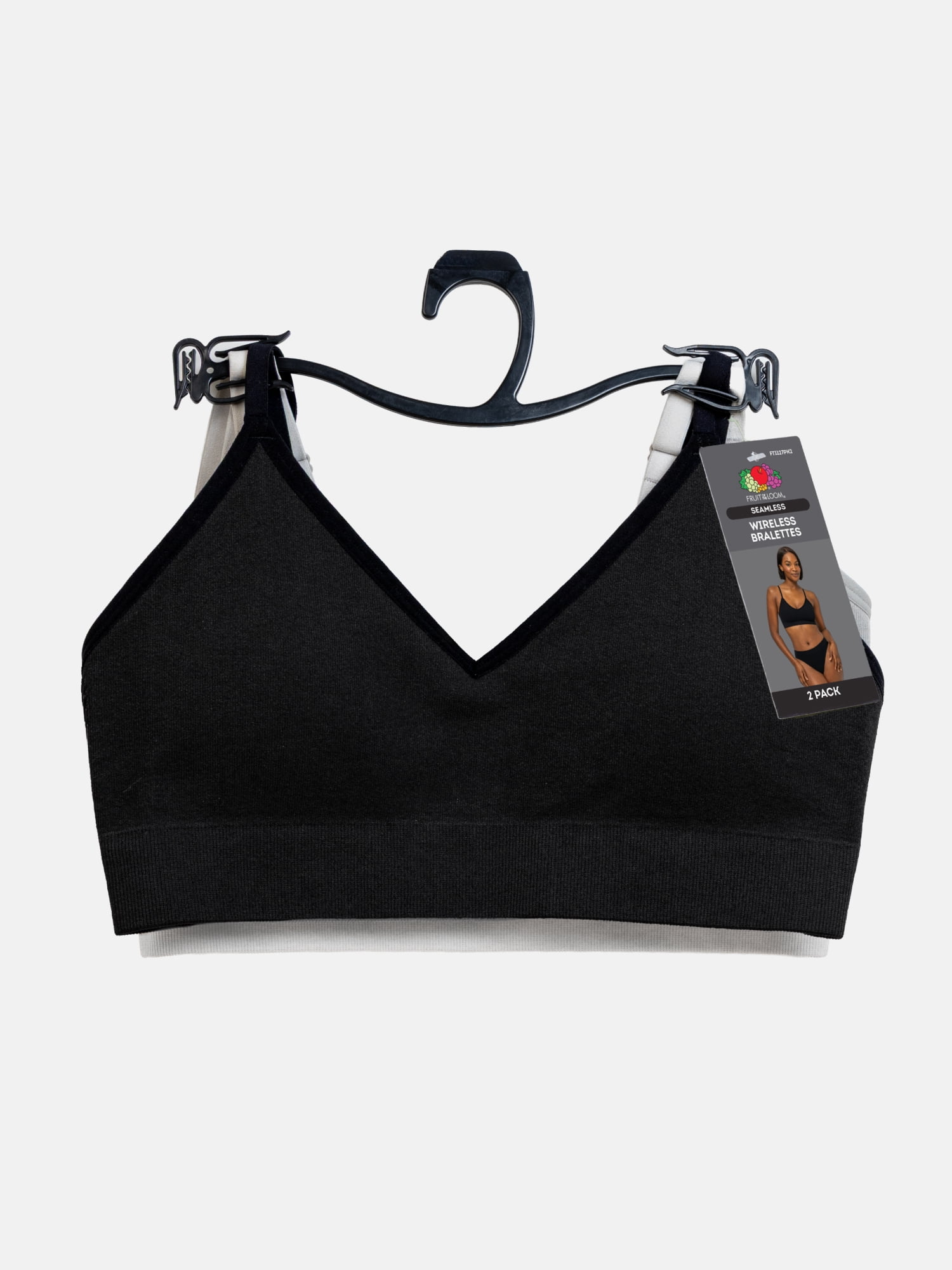 Fruit of the Loom Women's Seamless Triangle Bra, 2-Pack, Sizes S-4XL