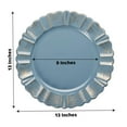 thumbnail image 3 of Efavormart Set of 6 - 13" Round - Dusty Blue Plastic Charger Plates With Waved Scalloped Rim for Wedding, Outdoor Receptions, Banquets, Holiday Dinner plates Chargers, 3 of 11