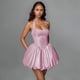 thumbnail image 4 of Vestido Halter Sin Mangas para Mujer, Informal, con Lazo, Espalda Descubierta, Corsé, Vestido de Fiesta con . Rosa S, 4 of 6