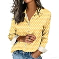 thumbnail image 4 of Veste en Jean Imprimée pour Femmes, Cardigan Décontracté à Manches Longues et Coupe Ample avec Boutons devant et Col à Revers, 4 of 5