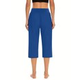 thumbnail image 3 of yillto Capris Pant for Womens Plus Size Loose Yoga Pants Comfy Workout Cropped Pants with Pockets, 3 of 7