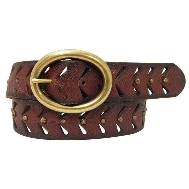 Cowgirls Rock Western Belt Womens Distressed Leather Brown 6550300 ...