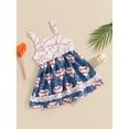 thumbnail image 3 of Wassery Toddler Girls Dress 3M 6M 9M 12M 24M 3T Infant Baby Summer Casual Sling Dress Baseball Print Sleeveless Dress Fashion Frills Princess A-line Dress, 3 of 8