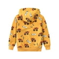 thumbnail image 2 of FEDPOP Boys Zip-Up Hoodie Truck Graphic Sweatshirts Toddler Jacket Hooded Shirts Pollover Tops 4T, 2 of 7