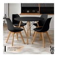 thumbnail image 3 of Mesa Eames Redonda 80 CM Minimalista Con Madera negro, 3 of 7