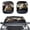 Capybara Patriotic Print, variant on Pzuqiu Windshield Sun Shade with Funny Highland Cow Design, Car Sun Shade for Sedan and Daily Use to Block UV Rays
