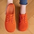 thumbnail image 5 of Womens Mesh Breathable Walking Shoes Comfortable Lightweight Running Wide Toe Outdoor Hiking Sneakers Orange 8, 5 of 9