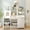White, variant on Cat Tree with Litter Box Enclosure, 50.6" Cat Tower & Condo with Double Door Lateral Storage Cabinet, Heavy Duty Wooden Cat Furniture with Sisal Scratching Posts, Soft Hammock, Perch, Black
