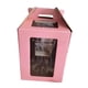 thumbnail image 3 of Caja alta para pastel, caja para pastel escalonada, almacenamiento portátil para pastel, caja de transporte para pastel endurecido, portador de pastel Rosa 25cmx25cmx30cm Macarena Cajas altas para pasteles, 3 of 8