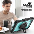 thumbnail image 4 of Case for Lenovo Tab M8 (HD/FHD/Smart) 2019/2021 3rd/2nd Gen with Screen Protector, 360 Degree Rotating Kickstand Hand Strap Heavy Duty Shockproof Cover with Shoulder Strap, Sky Blue PC, 4 of 7