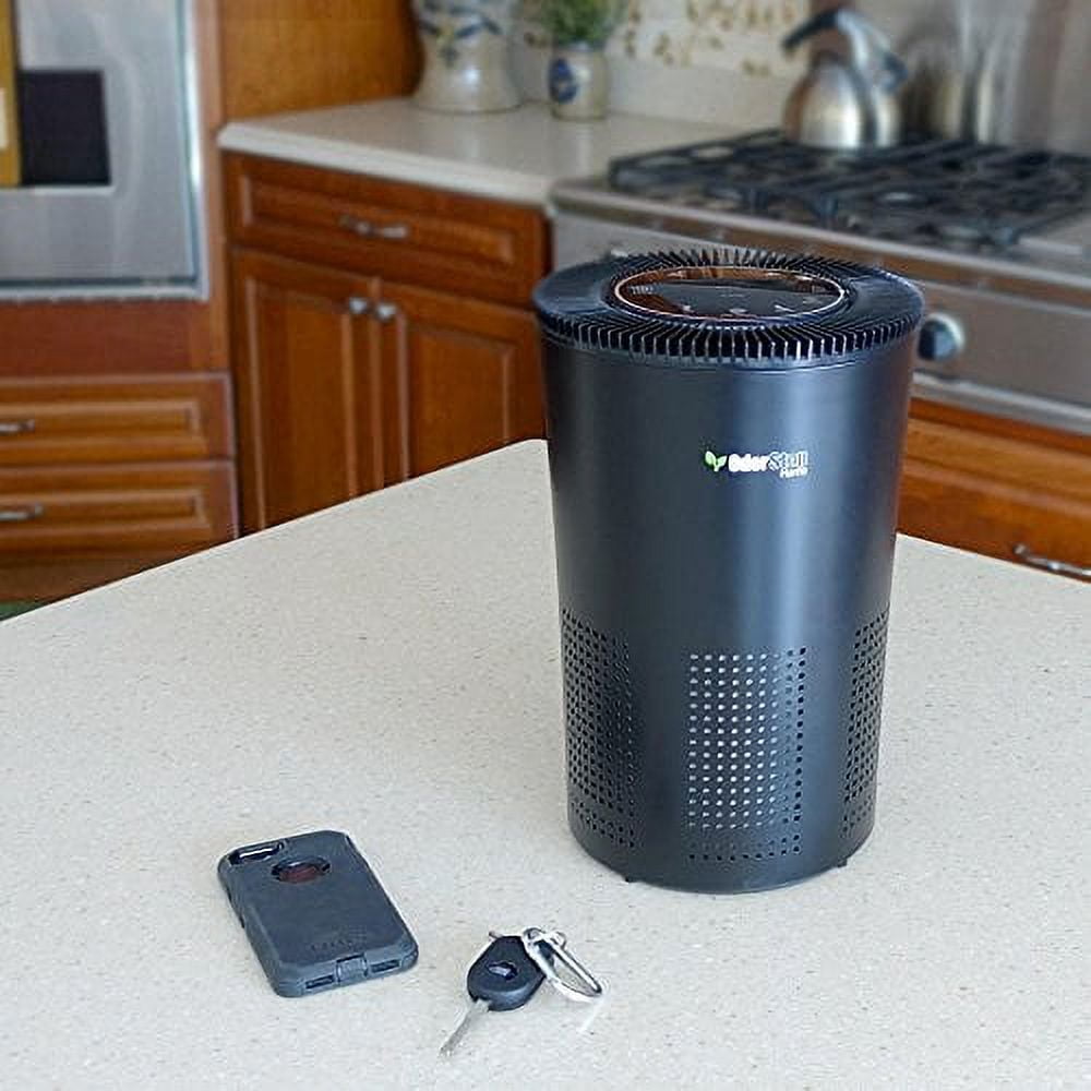 OdorStop OSAP5 - 5-in-1 Air Purifier with H13 HEPA Filter, UV, Active Carbon, Ionizer and Pre-Filter (Black)