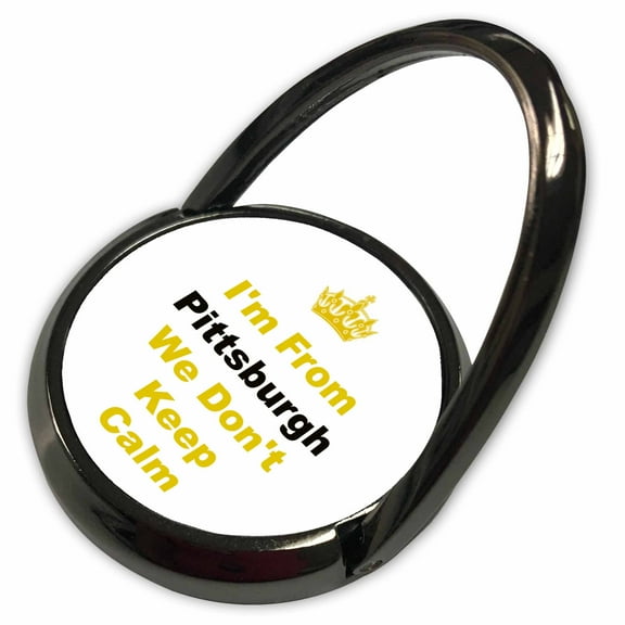 3dRose, dont keep calm, Pittsburgh, yellow and black letters on white background, Phone Ring