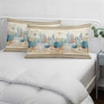 thumbnail image 4 of Starfish Coastal Throw Pillow Covers, Summer Ocean Coral Conch Seagrass Vintage Brown Soft Breathable Pillow Cases with Zipper for Sleeping, Toddler Pillowcases for Couch Bed Sofa Chair 12x20 Inches, 4 of 9