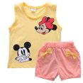 thumbnail image 1 of Fortune Baby Girl Summer Sleeveless Cartoon Print Vest + Shorts, 1 of 9