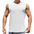 thumbnail image 2 of HaoXianJian Men's Tank Top Sleeveless Shirts Workout Tank Top Casual Running Gym Muscle T Shirts Crew- Neck Going Out Tops Mens Undershirts M-3X, 2 of 3