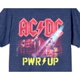 thumbnail image 2 of ACDC PWR UP Concert Art Women's Navy Heather Crew Neck Short Sleeve Tee-Small, 2 of 7