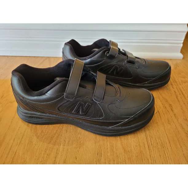 New Balance 577 Men's MW577VK Hook and Loop Walking Shoes Black Size 13
