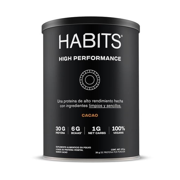 Proteína vegana HABITS HP Cacao 578g