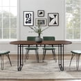 thumbnail image 4 of Pemberly Row Farmhouse 72"Oval Drop Leaf Dining Table in Walnut, 4 of 4