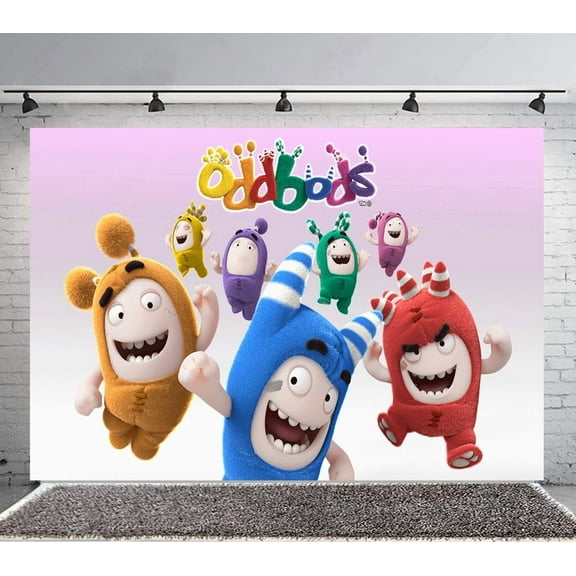 oddbods Backdrop Banner Party Supplies Poster Movie Theme Background for Photography Birthday Decorations
