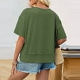 thumbnail image 4 of Delliss Womens T Shirts V Neck Short Sleeve Summer Tops Casual Basic Tees S-2XL, 4 of 6