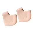 thumbnail image 2 of Unisex Silicone Heel Protectors, 1 Pair Moisturizing Gel Sleeves for Cracked Heels, Reusable Foot Care Socks for Dry Feet, Winter Heel Crack Repair Hydration Socks - Beige, 2 of 9