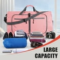 thumbnail image 4 of DAKOMM 80L Duffle Bag with Shoes Compartment, 28" Foldable Travel Duffel Bags for Men Women, Large Packable Travel Bag Water Repellent & Tear Resistant, Overnight Weekend Bag for Men (Pink), 4 of 8