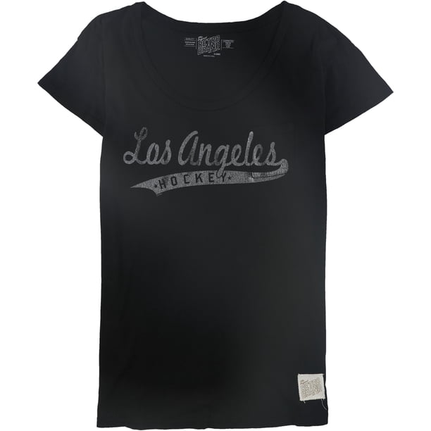 Retro Brand Womens Los Angles Hockey Graphic T-Shirt black L