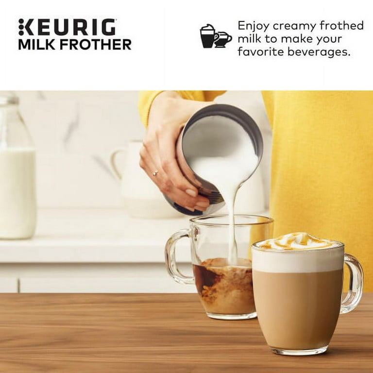 Keurig Standalone Frother Works Non-Dairy Milk, Hot and Cold Frothing, 6  Oz, Black
