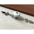 thumbnail image 6 of Drawer Knob Ceramic Cabinet Pull Handle Silver White Cabinet Handle Porcelain Dresser Pulls Kitchen Door Handles Hardware Chrome (Larger Knob w. Plate), 6 of 7