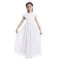 thumbnail image 2 of iiniim Kids Wedding Flower Girls Junior Bridesmaid Princess Chiffon Long Dress Party Ball Gown White 8, 2 of 7