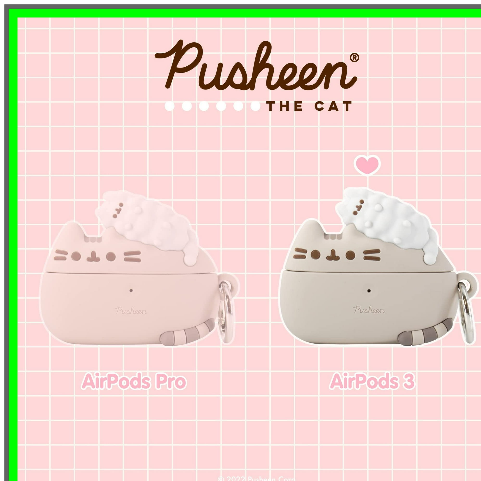 Pusheen Stormy Silicone AirPods Case with Clip and Wireless - Main Image