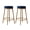 Blue, variant on Set of 2 Counter Height Bar Stools,Steel Bistro Pub Chairs 29.5"(75cm),Backless Barstools Modern Velvet Upholstered Seat,Cafe Milk Tea Shop Bar High Round Stools