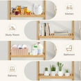 thumbnail image 6 of MOTION 5-Tier Bamboo Shelf, Narrow Storage Organizer for Home, Office, Bathroom or Kitchen, Durable Book Rack with Natural Bamboo Construction for Books, Plants, Decor, 6 of 6