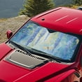 thumbnail image 5 of Xixirimido Car Windshield Sun Shade Sun Visor for Front Window Sunshade Block UV Rays Universal Fit Truck SUV Van Auto Accessories, Dragonfly Wisteria Floral, 5 of 8