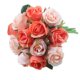 thumbnail image 5 of Advancent 12 piezas de flores falsas de rosas artificiales para decoración de fotografía de sala de estar Naranja 2Conjunto, 5 of 6