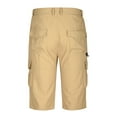 thumbnail image 6 of LbsKUS Men's Cargo Long Shorts Below Knee Length Capri Shorts Relaxed Fit Cargo Short Lightweight Ripstop Short Casual Hiking Shorts with Zipper Pockets,Khaki,M, 6 of 7