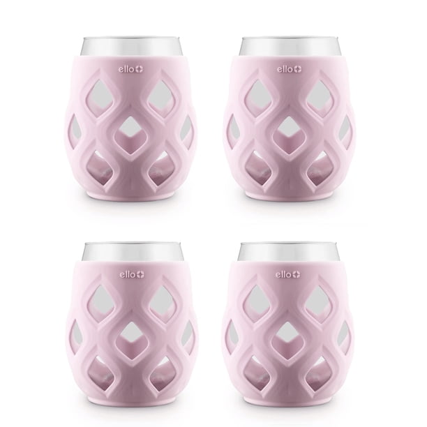 Set de copas de vino Ello Cru, 500 ml, sin tallo y funda de silicona, 4 unidades