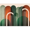 thumbnail image 2 of Art.com MidCentury Arches Orange Green Stretched Canvas Print Wall Art by Urban Epiphany, 24" x 18", 2 of 4
