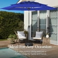 thumbnail image 4 of Best Choice Products 10ft 3-Tier Patio Umbrella, Market Sun Shade w/ Tilt Adjustment, Easy Crank - Resort Blue, 4 of 7