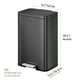 thumbnail image 4 of Bote de basura para cocina baño oficina Acero Inoxidable negro 50 L con tapa y pedal EKO Madison, 4 of 5
