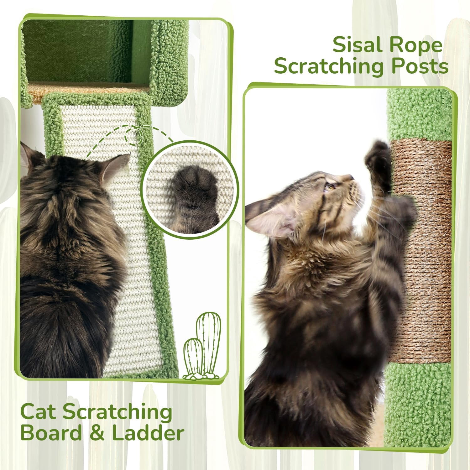 F70 Pro Cat Tree - 70" Tall, Removable Perch, Sisal Scratching Posts, Light Grey Heavy Duty Cat Tower for Large Cats
